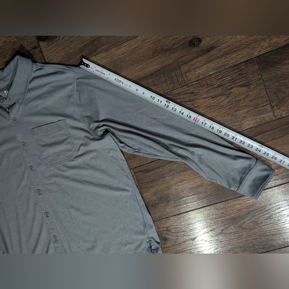 Duluth Trading Co Shirt Men's XL Button Long Sleeve Collared Gray Standard Fit - Picture 7 of 14